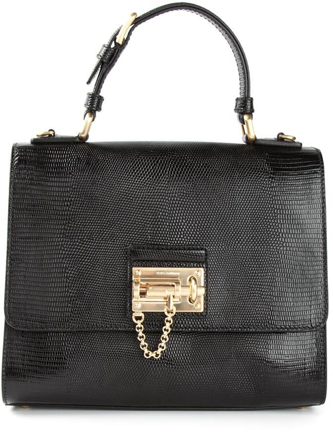 Dolce & Gabbana lizard effect shoulder bag - ShopStyle
