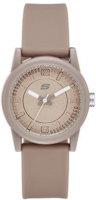 Skechers Women's Quartz Plastic and Silicone Casual Watch, Color:Brown (Model: SR6125)