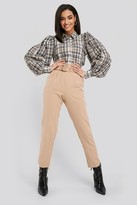 Thumbnail for your product : NA-KD Puff Sleeve Check Oversized Shirt