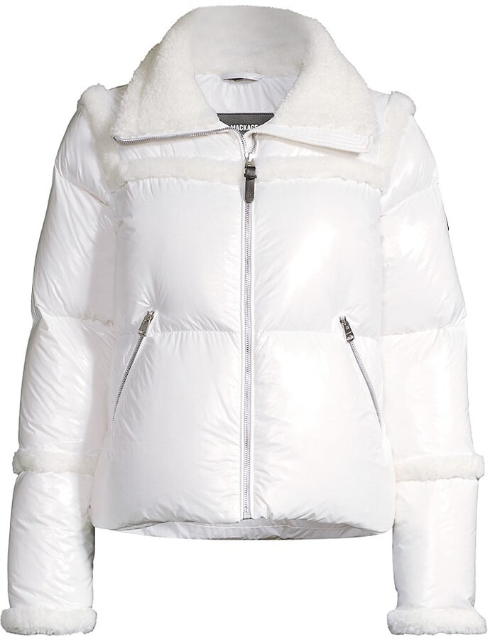 Mackage Miya Lightweight Fur-Trim High Collar Down Jacket - ShopStyle