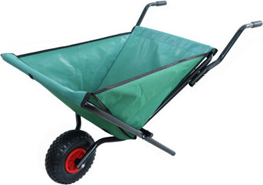 TYUNABRN Collapsible Wheelbarrow 176 Lbs Folding Yard Garden Wheelbarrow Foldable Lightweight Gardening Heavy Duty Oxford Cloth Green Lawn Cart For Grass, Leaf