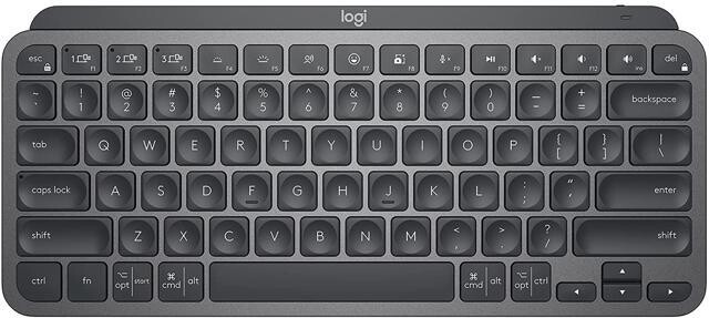 Logitech MX Keys Mini Minimalist Wireless Illuminated Keyboard, Compact, Bluetooth, Backlit, USB-C, Compatible with Apple macOS, iOS, Windows,...
