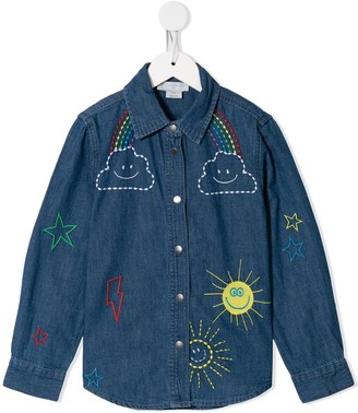 baby girl denim button up shirt