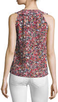 Thumbnail for your product : Saloni Bethany Sleeveless Silk Top, Pink Multi