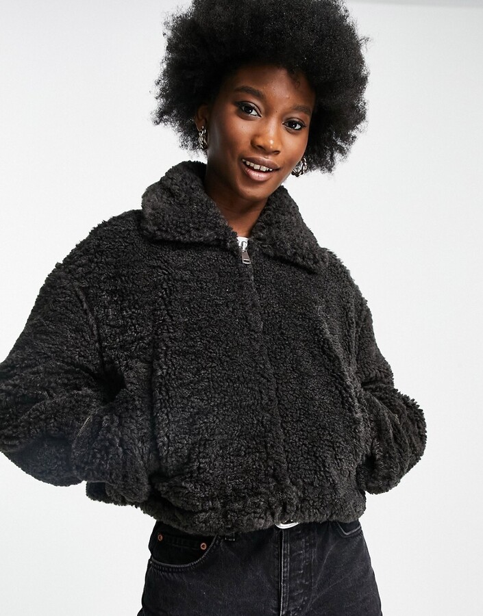 borg jacket with hood