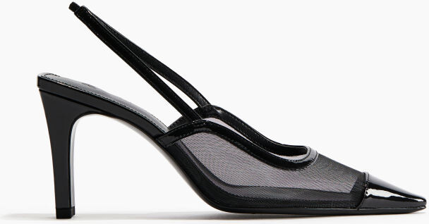 Mesh Slingback Pumps
