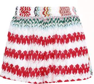 Missoni Mare Mare Striped Crochet-knit Shorts