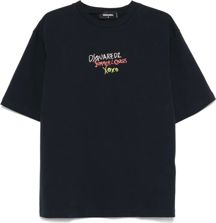 DSQUARED2 logo-embroidered T-shirt