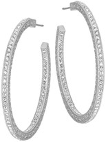 Thumbnail for your product : Adriana Orsini Crystal Pave Hoop Earrings/1.5"