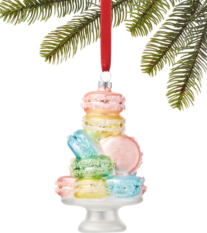 Holiday Lane Sweet Tooth Molded Glass Macaroon Ornament, Created for Macy's