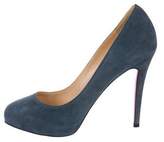 Thumbnail for your product : Christian Louboutin Suede Round-Toe Pumps
