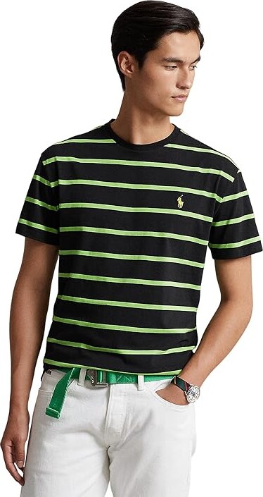 Polo Ralph Lauren Classic Fit Jersey T-Shirt (Polo Black/Galaxy Green)  Men's Clothing - ShopStyle Short Sleeve Shirts