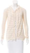 Thumbnail for your product : Inhabit Open Knit Fringe-Trimmed Cardigan w/ Tags