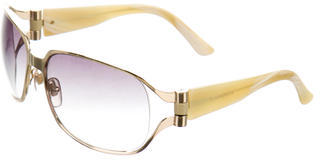 Saint Laurent Oversize Metallic Sunglasses