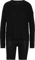 Thumbnail for your product : boohoo Cable Knit Slash Neck Knitted Short Set