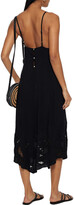Thumbnail for your product : Vix Paula Hermanny Pery Asymmetric Broderie Anglaise Voile Midi Dress