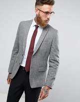 Thumbnail for your product : Moss Bros Skinny Blazer In Grey Tweed