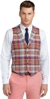 Thumbnail for your product : Brooks Brothers Linen Tartan Vest