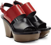 Thumbnail for your product : Marni Colorblock Leather Platform Sandals