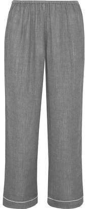 Skin - Delilah Crinkled-cotton Gauze Pajama Pants - Navy