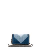 Thumbnail for your product : Stella McCartney Falabella Denim Crossbody Clutch Bag, Blue
