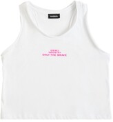 Thumbnail for your product : Diesel Kids Cropped Cotton Jersey Tank Top