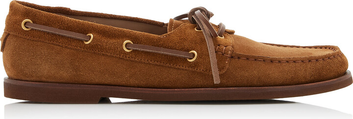 Gianvito Rossi Suede Boat Shoes
