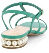 Thumbnail for your product : Nicholas Kirkwood Casati Faux Pearl Leather T-Strap Sandals