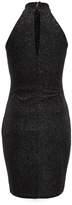 Thumbnail for your product : Quiz Black Glitter Velvet High Neck Dress