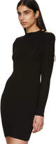 Thumbnail for your product : Balmain Black Buttoned Knit Mini Dress