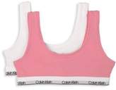 Thumbnail for your product : Calvin Klein Little Girl's & Girl's Two-Pack Crop Bras