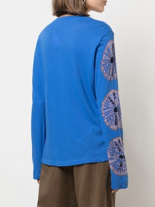Raquel Allegra Embroidered Long-Sleeve Top