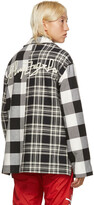 Thumbnail for your product : Palm Angels Black & White Patchwork Jacket