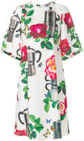 Dolce & Gabbana coffee pot print shift dress