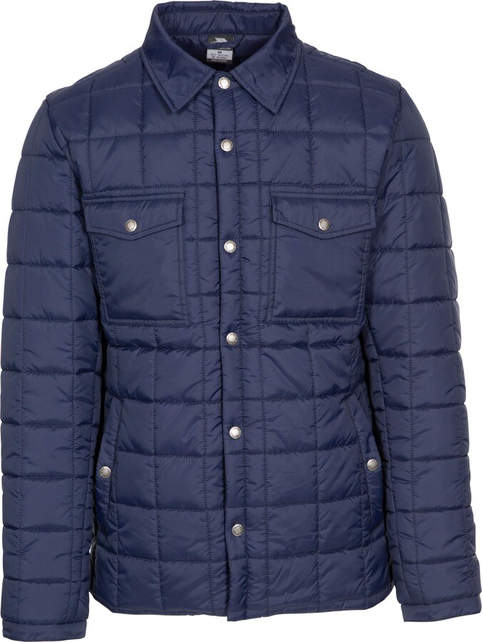 Trespass Hullford Mens Padded Quilted Shacket Casual Jacket - Navy XS -  ShopStyle