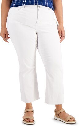 macys plus size white jeans