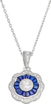 Thumbnail for your product : Unbranded Sterling Silver Lab-Created Blue Spinel & Cubic Zirconia Pendant Necklace