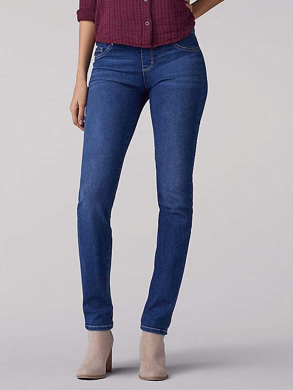 Lee Womens Sculpting Slim Fit Pull On Jeans