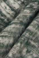 Thumbnail for your product : Victoria Beckham Melange Brushed-cotton Sweater - Green