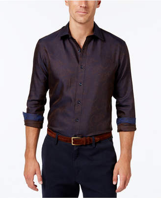 Tasso Elba Men's Print Long-Sleeve Shirt, Created for Macy's