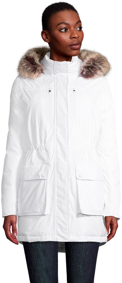 lands end white parka
