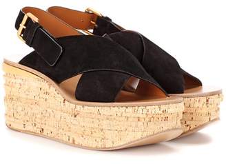 Chloé Camille suede wedge sandals