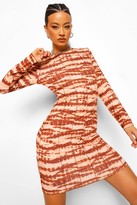 Thumbnail for your product : boohoo Tall Tie Dye Overlock Stitch Detail Bodycon Dress