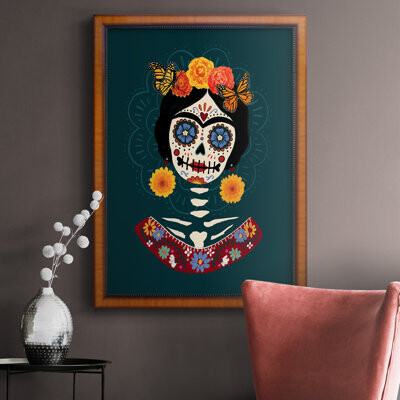 Trinx Bright Day Of The Dead I Premium Framed Canvas- Ready To Hang