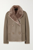 Thumbnail for your product : Joseph Calla Double-breasted Shearling Coat - Brown