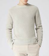 Thumbnail for your product : Reiss Ivor RIBBED CREW NECK JUMPER STONE