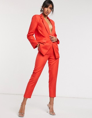 red suit trousers womens