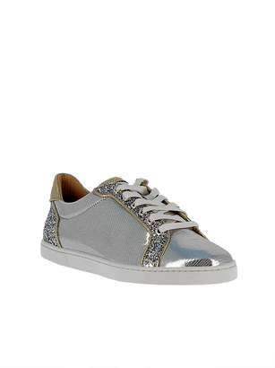 Christian Louboutin Silver Leather Sneakers