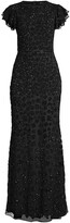 Thumbnail for your product : Mac Duggal Novelty Floral Embroidery Sequin Column Gown