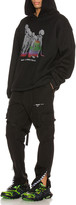 Thumbnail for your product : Who Decides War by Ev Bravado Who Decides War Mesh Overlay Hoodie in Black | FWRD